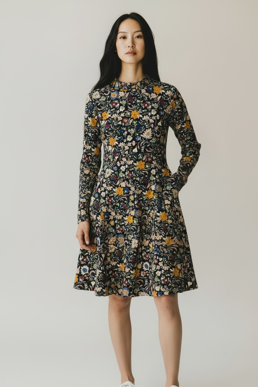 Altar’d State Dress Black Floral Sz M